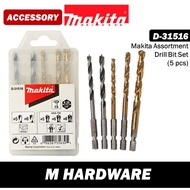 MAKITA Accessories D-31516 Assortment Drill Bit Set [5pcs]