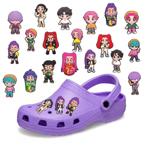 19pcs Korean music Shoe Charms PVC DIY Shoes Decoration Bracelet Wristband Sandal shoe Accessories B