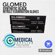 GLOMED, Synthetic Black Nitrile Gloves, 100's/ Box