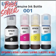 หมึกเติมแท้(พร้อมกล่อง) EPSON-001 BK/C/M/Y (เซท 4 สี) หมึกเติมแท้100% Epson 001 for L4150 / L4160 / 