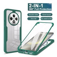 1 ชิ้น 2-ใน-1 เคสป้องกันร่างกายทั้งหมด พร้อมฟิล์มกันหน้าจอ, ขอบนุ่มโปร่งใส TPU + ฝาหลังแข็ง PC, แบบป