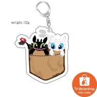 Ejderha anahtarlık 2D Dimiz Uçan Ejderha Anahtarlık Bebek Çift Karikatür Sırt Çants Kolye Erkek lape