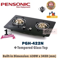 PENSONIC 2 BURNER BUILT IN GAS HOB GAS COOKER PGH-412N PGH-422N/ DAPUR GAS KACA GAS STOVE TEMPERED GLASS PGH412N PGH422N