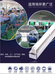 Stainless Steel Double Tube Fluorescent Light Fixture T8 Mirror LED Single Tube with Cover 36W/40W C