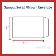 Sampul Surat 13" X 18" White Envelope 100g 10Pcs Peel & Seal ( IC1318 )