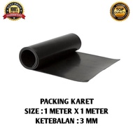 Ada karet lembaran 3mm rubber packing 3mm 1 Meter x 1 Meter Packing Karet Rubber Sheet 3mm x 100cm x