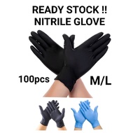 Latex Disposable Nitrile Hand Gloves BLUE /BLACK 100pcs