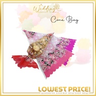 100PCS- TRIANGLE CONE PLASTIC BAG / CANDY COOKIES BAG / CONE BAG / SEGI BERKAWAT GOODIES BAG /GOPP16