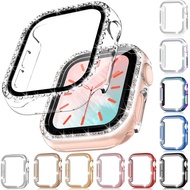 Diamond Bumper Protective Watch Case for Smart Watch Series 7 6 SE 5 4 3 2 1 For Iwatch series 41mm 45mm 40mm 44mm 38mm 42mm tempered glass screen protector t500 x8 t55 d20 cover