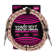ERNIE BALL® 10FT Braided Instrument Cable สายแจ็คกีตาร์ แบบไนลอนถัก ยาว 3 เมตร สายไม่พันกัน มีฉนวน 2