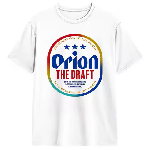 Orion Okinawa Beer T-Shirt Mens Y2K Basic T Shirts Beach O Neck Trendy Cool Tee Shirt Print Oversize