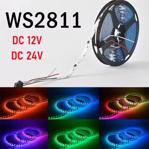 WS2811 Led Strip Light DC12V 24V 30/60 Leds/m Addressable Smart Smart 5050RGB WS2811 Pixels Led Ligh