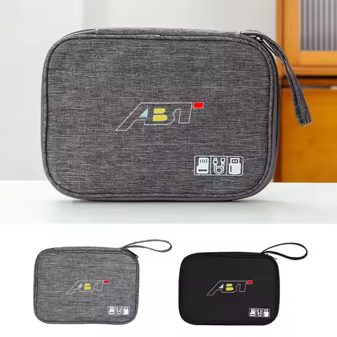 Car Data Cable Storage Bag Waterproof Travel Organizer Bag USB DataLine Charger For Audi ABT A1 A3 A