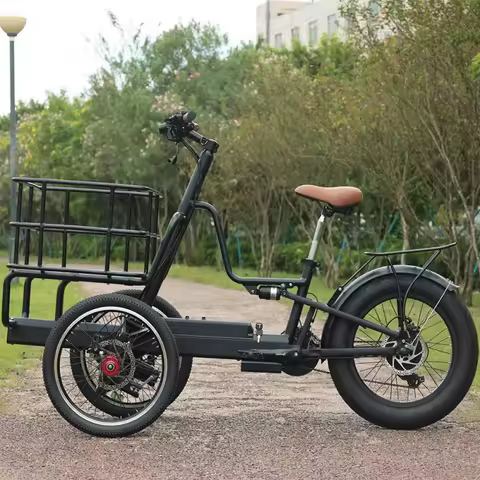 Hot seller electric bike scooter 3 wheel fat tire electric tricycle front cargo electric trike offro