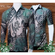 KEMEJA Batik Shirt For Adult Men Premium Sage Long Sleeve Short Size M L XL XXL XXXL XXXXL