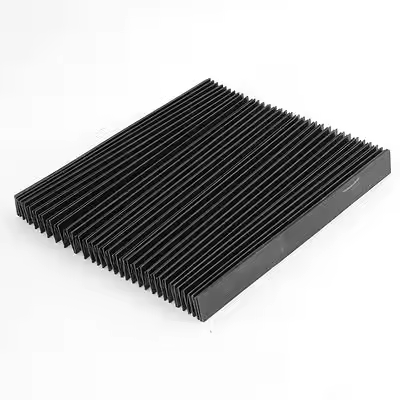 Protective Synthetic Rubber Rectangle Accordion Dust Cover unfolded 100cm x 19cm x 2cm folded 19 x 6