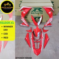 (STICKER TANAM/AIRBRUSH) RAPIDO COVER SET RS150R V1 WINNER 150 (33) RED