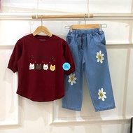 KATUN Gallery kids latest girls' clothing sets combed cotton 3-12 years old trendy girls' t-shirts k