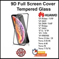 9D/5D HD CLEAR HUAWEI TEMPERED GLASS NOVA 7I 7 7SE Y7P Y6 Y6 Y5Prime Y5 Y7 Y7PRO Y9S Y9 Y9 PRIME Y M