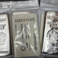 Heraeus 10 Oz Silver Perak Batangan Sertifikat 311Gr Not Rcm Nadir