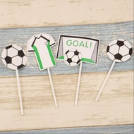 GOAL Theme Soccer Cake Decor - Jersey Goal Soccer Set Party Dessert Decor