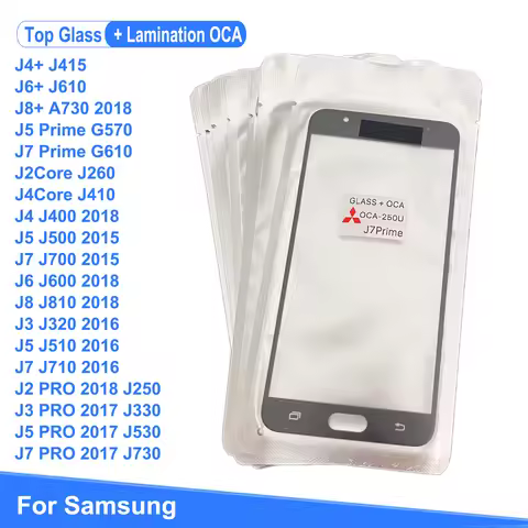 10Pcs LCD repair Touch Screen Front Glass Lens Laminated OCA For Samsung galaxy J2 J3 J4 J5 J6 J7 Pr
