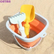 ORTMA 1 Set Beach Sand Play Toys, Bucket Shovel Beach Bucket Toys, Sand Bucket Pit Tool Plastic Ligh
