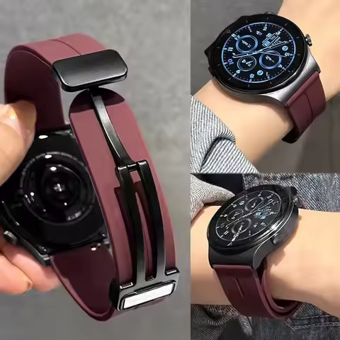 20mm 22mm Magnetic Silicone Strap For Garmin Venu 2 3 Active 5 Band For Garmin Forerunner 55 158 265