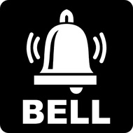 WLBEE BLACK BELL GUIDE STICKER SIZE 7X7 CM WATERPROOF