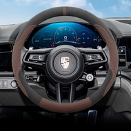 JIBEIDUN | ปลอกพวงมาลัยฤดูหนาวบางมากสำหรับ Porsche Macan Cayenne 718 Panamera 911 และ Taycan