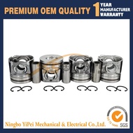 4 SET 4JK1 Piston Set For Iszuz 4JK1 Engine STD Size