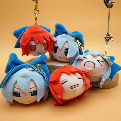 Lovely Plush In Stock fumo×fumo TouHou Projec 2D Anime Style Cirno & Sekibanki Plush Keychain for St