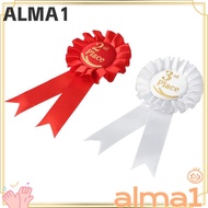 ALMA Ribbon Award Set, Recognition Ribbons Blue,Red,White Rosette Ribbon, Honorable Ribbon