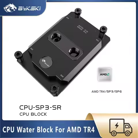 Bykski CPU Waterblock For AMD TR4 System All-Metal Liquid Cooling Block Water Cooler Custom For X399