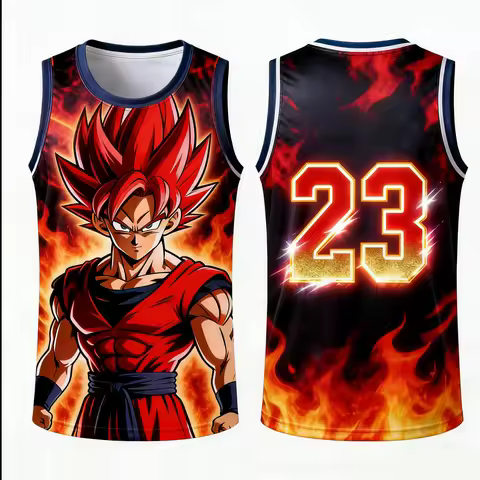 26 New Dragon Ball Z Beta Special Edition Basketball Sweatshirt Adult Men's Basketball Sports Vest C