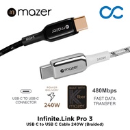 MAZER Infinite.Link Pro 3 // USB C to USB C Cable // 240W // Braided