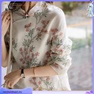 Pr e order Plus Size 3/4 Sleeve Cheong Sam Top CT231