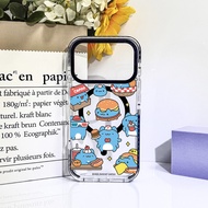 New Color Contrast Clear Acrylic Cute Bugcat Capoo Pattern Sticker Case Wireless Magnetic Charging C