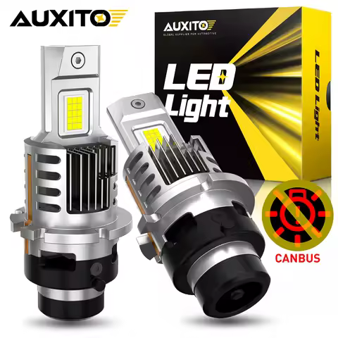 AUXITO 2Pcs D4S Led Car Headlight Xenon Bulb HID 1:1 D2S D4S Canbus D2R D4R LED Turbo Car Lamp Plug 