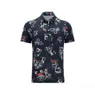 Munsingwear MUNSINGWEAR Golf 23 Casual Lapel Half-Sleeve polo Shirt Fashion Printed t-Shirt