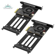 PCIe 5.0 X4 to E1.S/E3.S (EDSFF Gen-Z) SSD Adapter Card with Cooling Fan for Desktop Server