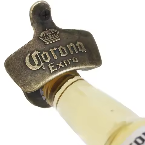 1pc Retro Corona Design Bottle Opener Wall Mounted Hanging Beer Opener DIY Tools Alloy Electroplatin