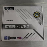 行貨極新淨Asrock B760m hdv/m.2 主機板支援12-14代Intel cpu not h610 b660 z690 ...