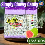 Simply Chewy Guava Flavour Chewy Candy Small / Mini Pack (100pcs / 15pcs) Halal