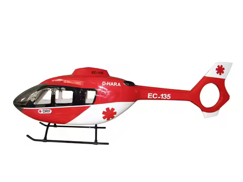 Pre-Painted 500 Size Fiberglass Fuselage for EC135 EC-135 Helicopter