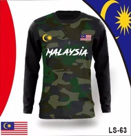 Jersey Malaysia Sport T-shirt Baju Jersey Dewasa Lengan Panjang #LS63