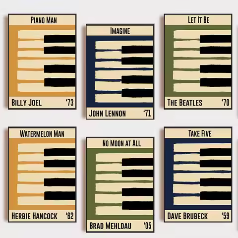 Music Wall Art Jazz Billy Joel Bill Evans Poster Print Canvas Painting Wall Picture Living Room Nord