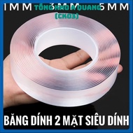 Nano Transparent Double-Sided Adhesive Tape Super Adhesive Double-Sided Adhesive Tape 3Cm*5M Reusabl