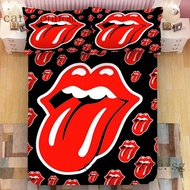 rolling stone fitted Bedsheet pillowcase 3D printed Bed set Single/Super single/queen/king beddings korean cotton