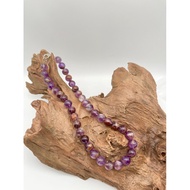 Natural Phantom Amethyst’s  Stone Round Beaded Necklace Available in 6 mm 8 mm 10 mm Necklace for men and women